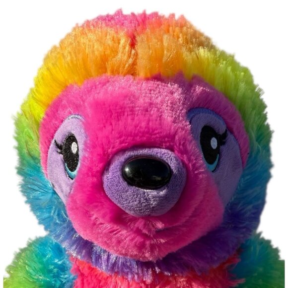 BABW Let's Hang Rainbow Tie Die Sloth Plush Stuffed Security Support Pet Toy - Picture 6 of 16